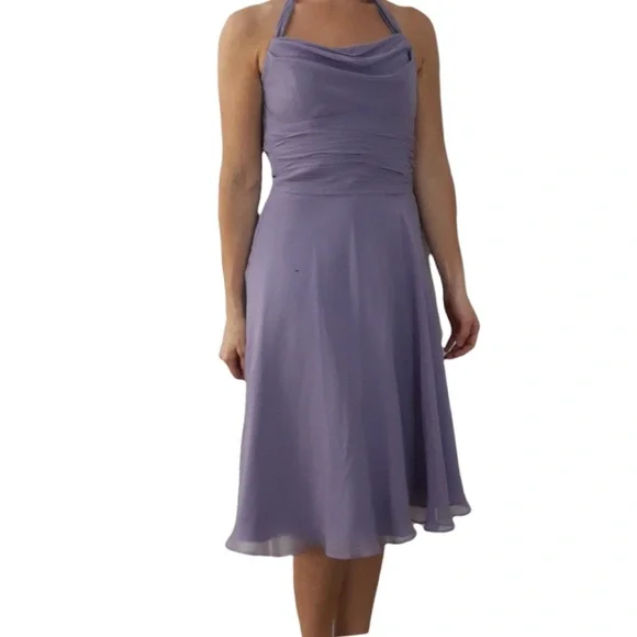 LILAC BRIDESMAID SHIFFON DRESS SIZE 4 (special occasion) - Picture 3 of 16
